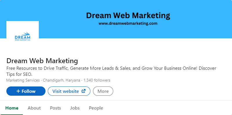 Linkedin Business Page - Dream Web Marketing